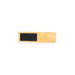 USB de bambú con cierre imantado y zona de marcaje iluminada color marrón claro