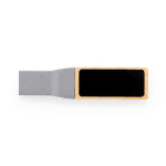Memoria USB ecológica hecha de bambú con marcaje iluminado color marrón claro