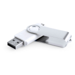 USB de plástico reciclado resistente con clip metálico giratorio segunda vista
