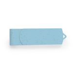USB de caña de trigo en varios colores con clip giratorio a juego color azul primera vista