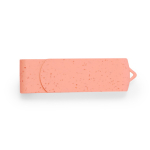 USB de caña de trigo en varios colores con clip giratorio a juego color rojo primera vista