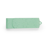USB de caña de trigo en varios colores con clip giratorio a juego color verde primera vista