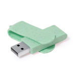 USB de caña de trigo en varios colores con clip giratorio a juego segunda vista