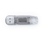 Memoria USB de resistente ABS translúcido con tapón de cierre color transparente primera vista