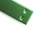Memoria USB en colores de aluminio brillante en forma de llave color verde sexta vista