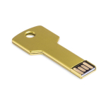 Memoria USB en colores de aluminio brillante en forma de llave tercera vista