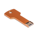 Memoria USB en colores de aluminio brillante en forma de llave tercera vista