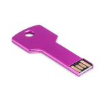 Memoria USB en colores de aluminio brillante en forma de llave tercera vista