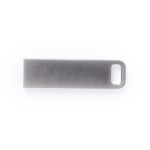 Memoria USB de metal con diseño minimalista ideal para llavero color plateado cuarta vista