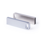 Memoria USB de metal con diseño minimalista ideal para llavero color plateado quinta vista