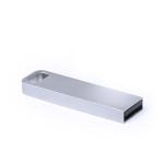 Memoria USB de metal con diseño minimalista ideal para llavero color plateado primera vista