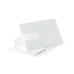 Tarjeta USB con diseño ultraplano y con mecanismo plegable color blanco cuarta vista