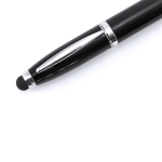 Bolígrafo USB de metal de apertura giratoria con tinta azul color negro quinta vista
