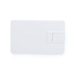 Tarjeta USB doble con USB y tipo C y diseño ultraplano plegable color blanco tercera vista