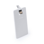 Tarjeta USB doble con USB y tipo C y diseño ultraplano plegable color blanco cuarta vista