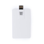 Tarjeta USB doble con USB y tipo C y diseño ultraplano plegable color blanco primera vista