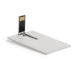 Tarjeta USB hecha de caña de trigo extraplana y plegable color gris claro jaspeado segunda vista