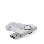 Memoria USB de caña de trigo con clip de metal giratorio vista principal