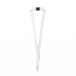 Lanyard de poliéster para sublimación con cierre de seguridad color blanco