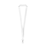 Lanyard de poliéster fabricado en UE para sublimación con mosquetón color blanco