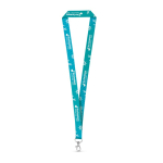Lanyard de poliéster fabricado en UE para sublimación con mosquetón varios colores