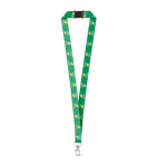 Lanyard de poliéster reciclado con cierre de seguridad y mosquetón varios colores