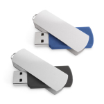 Memoria USB hecha de plástico con clip de aluminio giratorio varios colores