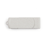 Memoria USB de caña de trigo con carcasa giratoria protectora color natural