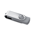Memoria USB fabricada en ABS con clip de metal giratorio color gris octava vista