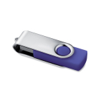 Memoria USB fabricada en ABS con clip de metal giratorio color violeta octava vista