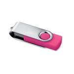Memoria USB fabricada en ABS con clip de metal giratorio color fucsia octava vista