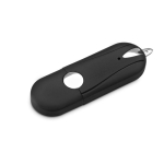 Memoria USB hecha a medida con acabado de goma y bordes redondos color negro