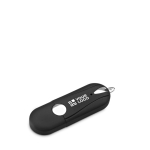 Memoria USB hecha a medida con acabado de goma y bordes redondos color negro vista principal