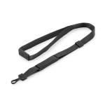 Lanyard USB hecho a medida de poliéster con agarre en un extremo color negro