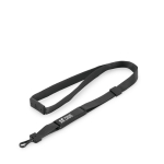 Lanyard USB hecho a medida de poliéster con agarre en un extremo color negro vista principal