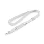 Lanyard USB hecho a medida de poliéster con agarre en un extremo color blanco