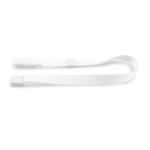 Lanyard USB hecho a medida de poliéster con agarre en un extremo color blanco