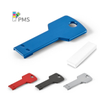 USB hecho a medida de aluminio en formato llave varios colores color azul real en caja