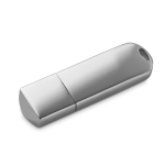 USB hecho a medida con cuerpo en aluminio disponible en cromo color plateado