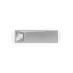 USB hecho a medida de aluminio modelo mini en color cromo satinado color plateado brillante