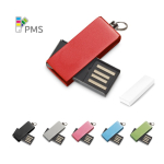 USB hecho a medida de aluminio con clip giratorio de color color rojo en caja