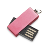 USB hecho a medida de aluminio con clip giratorio de color color rosa