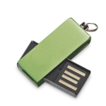 USB hecho a medida de aluminio con clip giratorio de color color verde claro