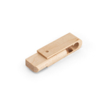 USB hecho a medida de madera de arce retráctil y giratorio color madera