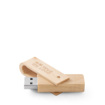 USB hecho a medida de madera de arce retráctil y giratorio color madera vista principal