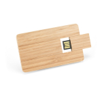 Tarjeta USB hecha a medida en madera de bambú personalizable color natural