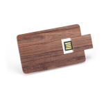 Tarjeta USB hecha a medida en madera de nogal personalizable color madera oscura