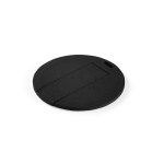 Memoria USB redonda hecha a medida en fibra de trigo y plástico color negro