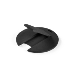 Memoria USB redonda hecha a medida en fibra de trigo y plástico color negro