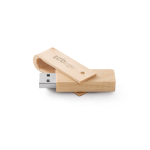 Memoria USB hecha a medida de madera de bambú o arce giratorio color madera